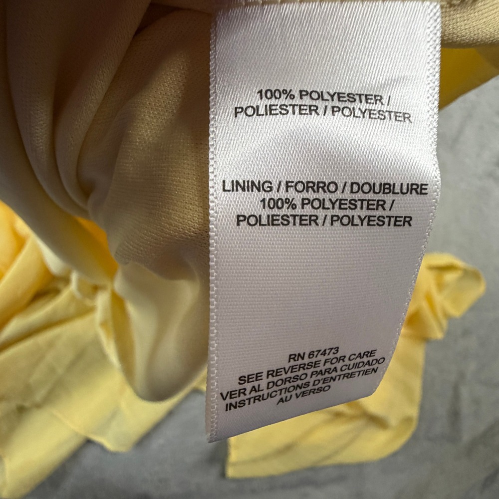 NWT Maison Tara Womens Butter Yellow Sleeveless Faux Wrap Maxi Dress Size 12 - Picture 13 of 15
